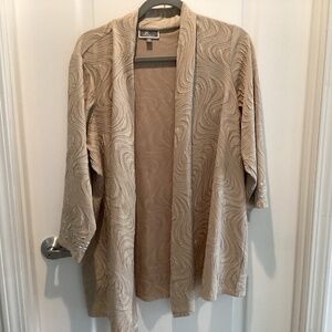 JM Collection Woman’s jacket size 1x beige
